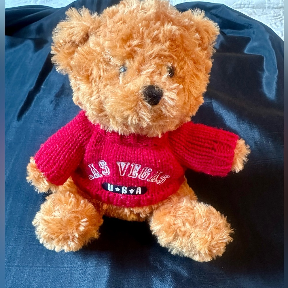 NWT Las.Vegas Teddy Bear with Sweater 8 Inch